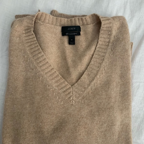 J Crew Sweater with Leather Elbows - Picture 2 of 4